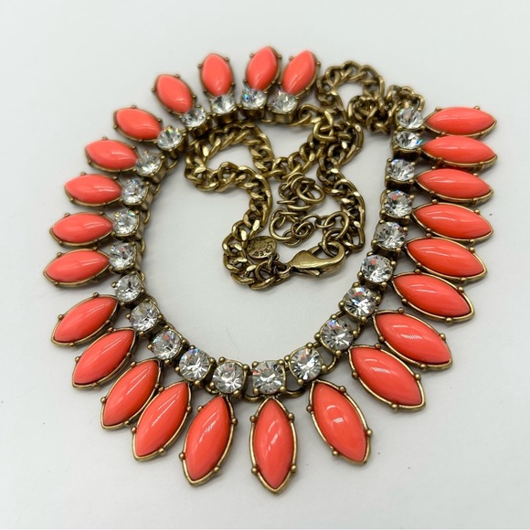 J. Crew Orange Jeweled Necklace - Picture 2 of 3